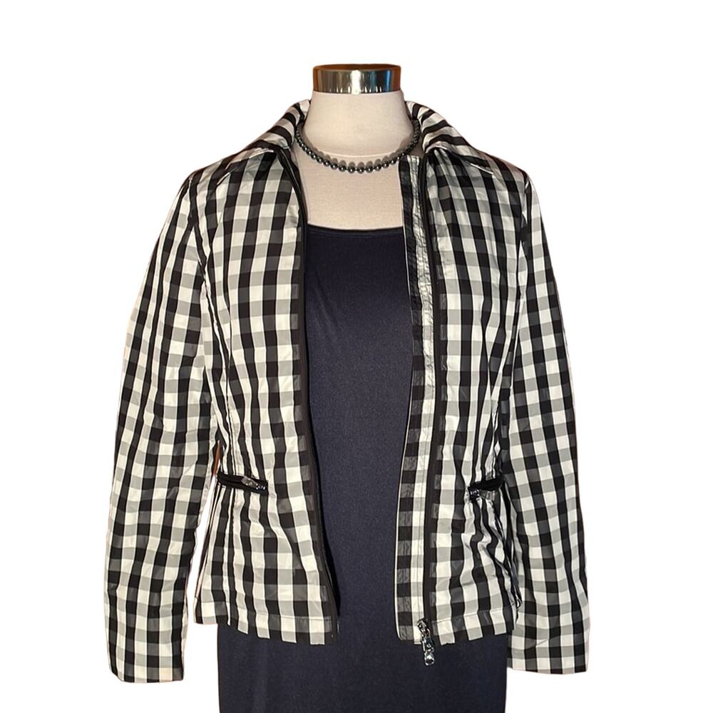 Women's Ralph Lauren Jacket Size S-Gingham Check/Plaid Black & White